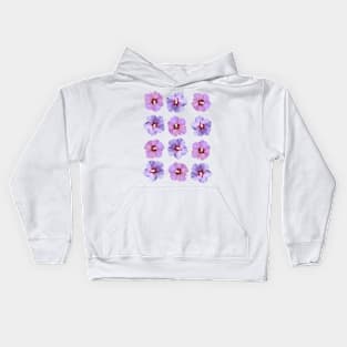 Pink and Purple Tropical Flowers 2 Kids Hoodie